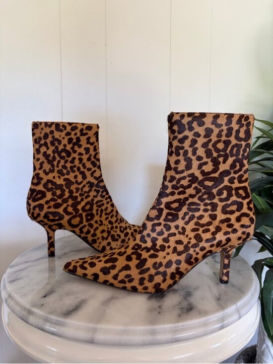 Steve Madden Shoes - Steve Madden Alston Womens Boots Size 6.5 Leopard Print Calf Hair Pointy Toe